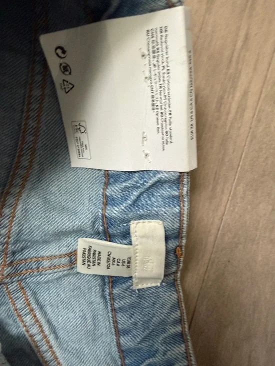 H&M Light Blue Distressed Denim Cutoff Shorts - Picture 4 of 6